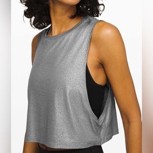 Lululemon Muscle Love Crop Tank In Foil Small